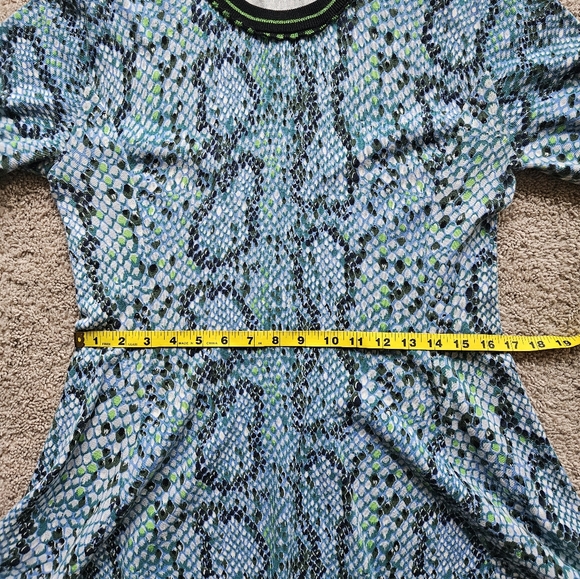 Kenzo Paris Snake Print Fit and Flare Knit Dress Size XL - Picture 9 of 9